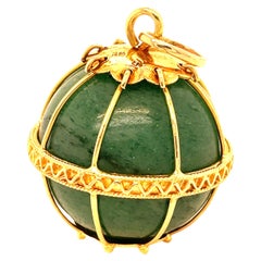 Vintage Gold Jadeite Globe