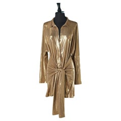 Gold jersey cocktail dress NORMA KAMALI