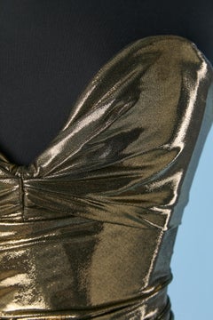 Gold jersey draped bustier ALEXANDRE VAUTHIER