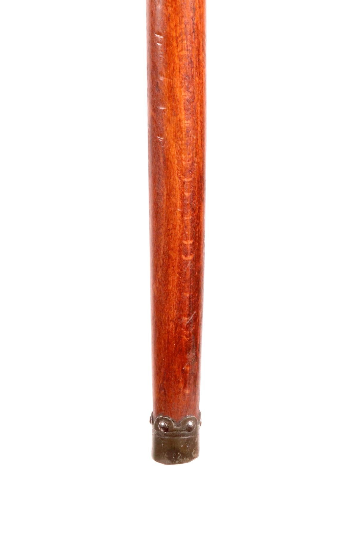 Bâton de marche en or avec pierre en grenat. Par Antoine Bricteux, France 1901. en vente 2