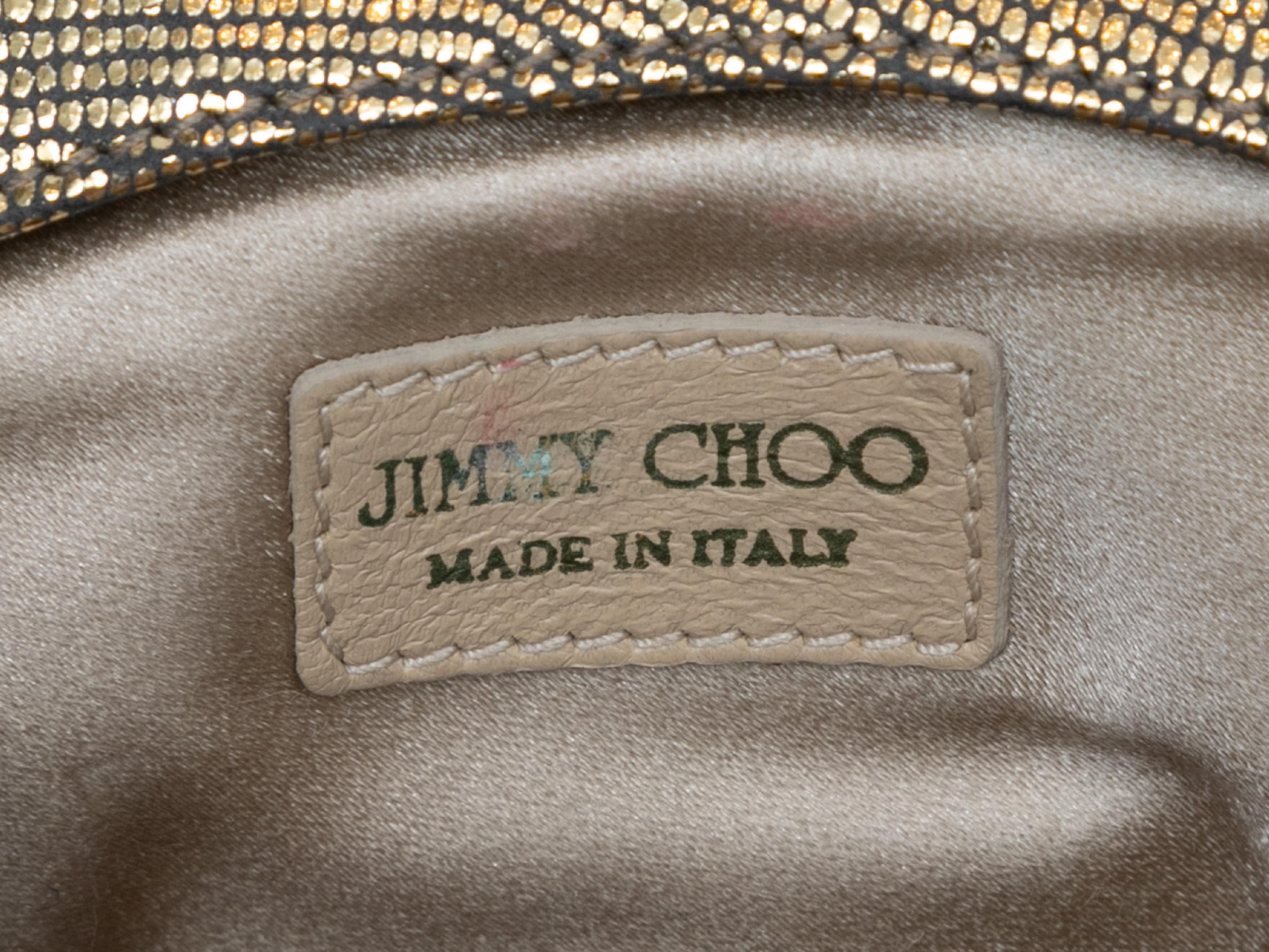 Gold Jimmy Choo Metallic Evening Bag For Sale 3