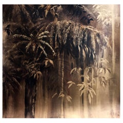 Gold Jungle, Hand Painted Wallpaper - Made in Italy - customizable