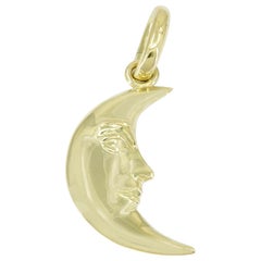 Kieselstein Pendentif « Man in the Moon » en or