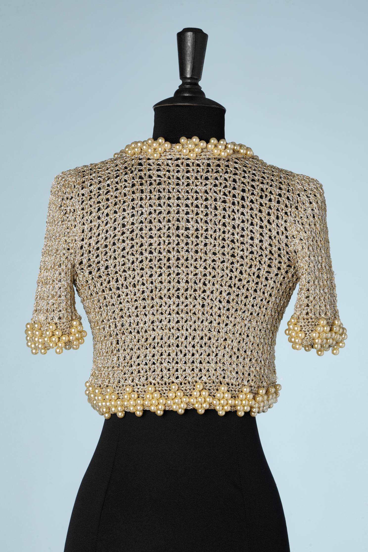 pearls short cardigan Loris Azzaro 