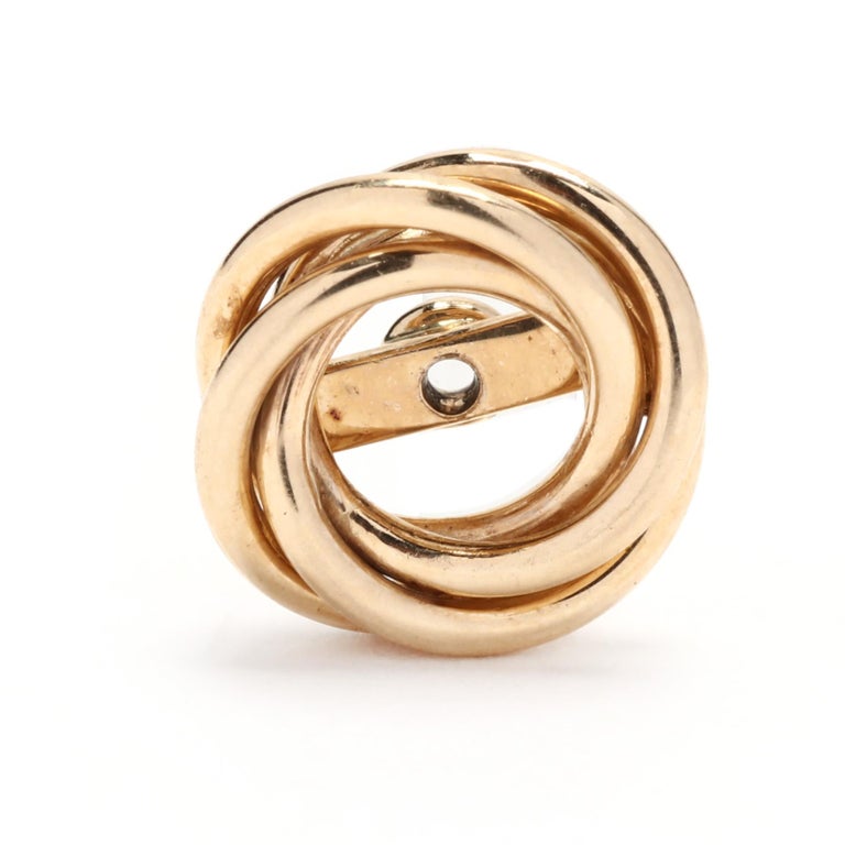 Gold Knot Earring Jackets, 14kt Yellow Gold For Sale at 1stDibs