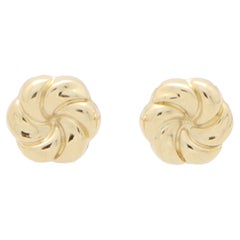 Gold Knot Earrings in 9k Yellow Gold