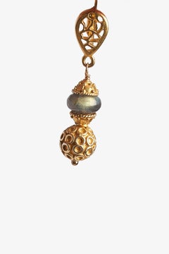 Gold Labradorite Mystic Earrings