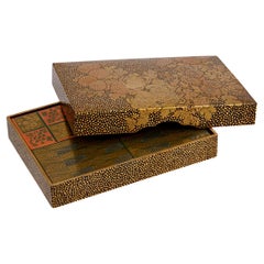 Antique Gold Lacquer Incense Box