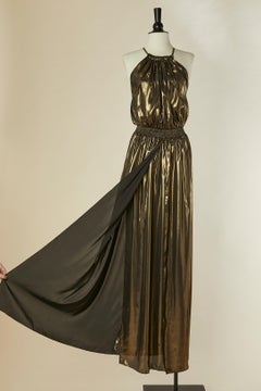 Gold lamé evening dress JUST CAVALLI