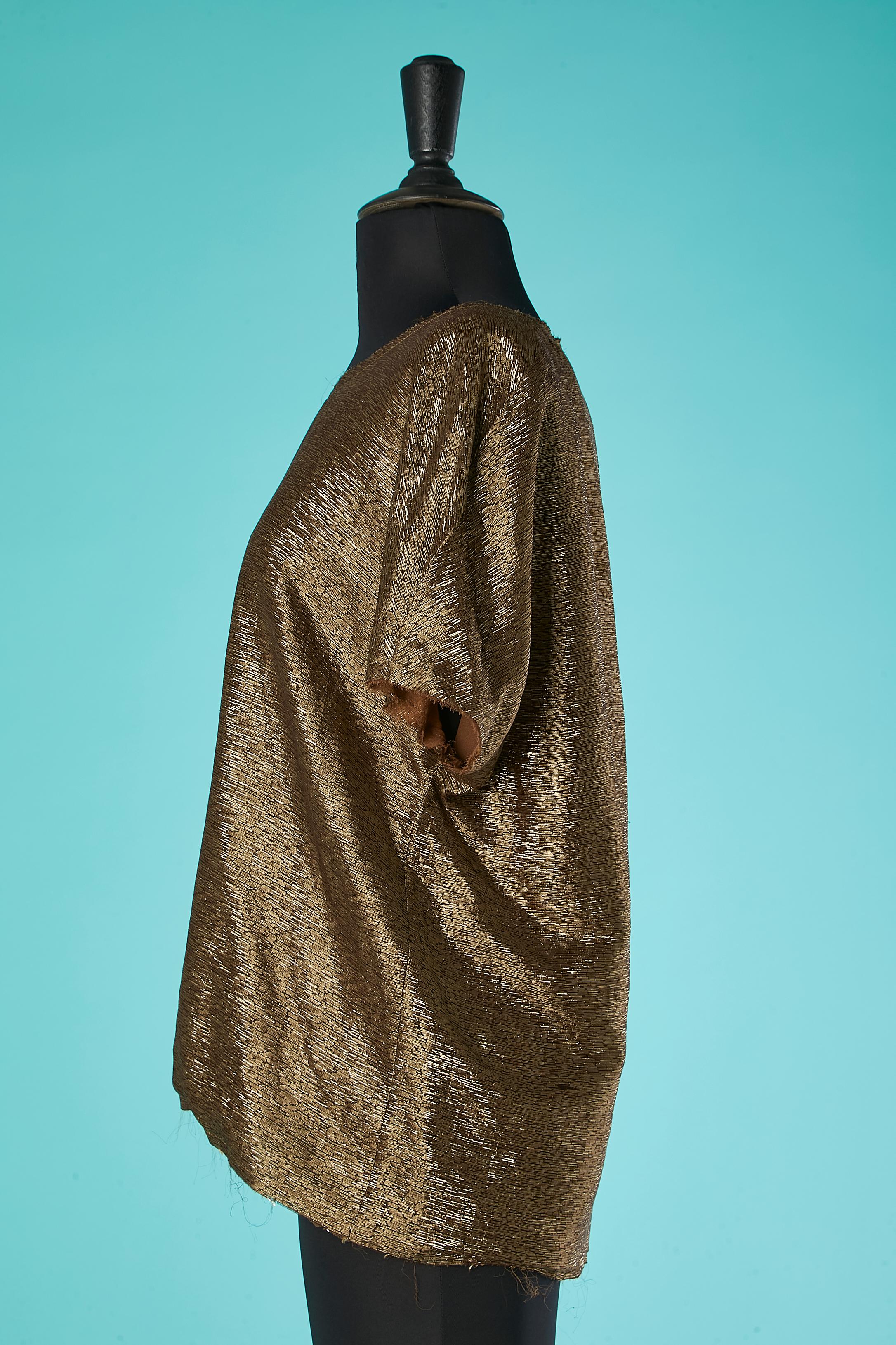Abendkleid aus goldenem Lamé Lanvin by Alber Elbaz Winter 2011  Damen im Angebot