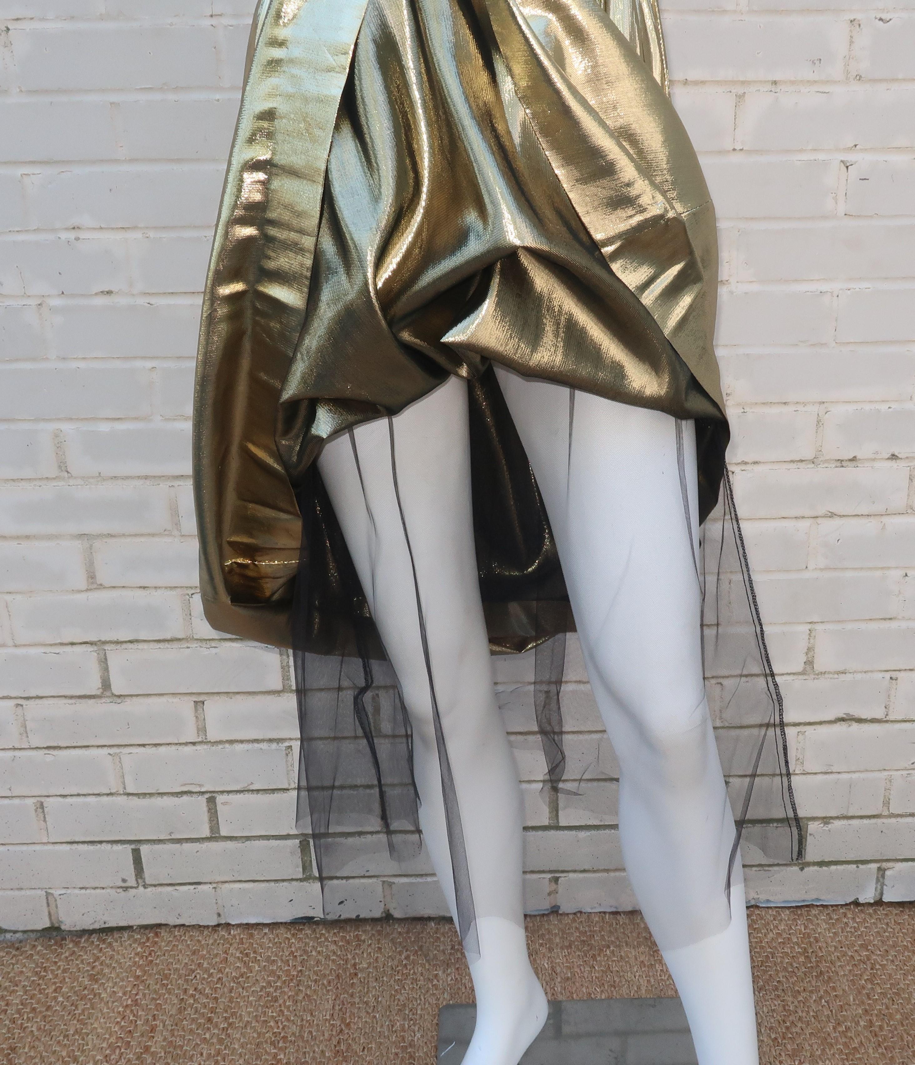 gold disco skirt