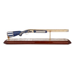 Gold, Lapis Lazuli, Mother of Pearl and Precious Stone Shotgun by David Morris