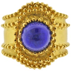 Vintage Gold Lapis Lazuli Ring