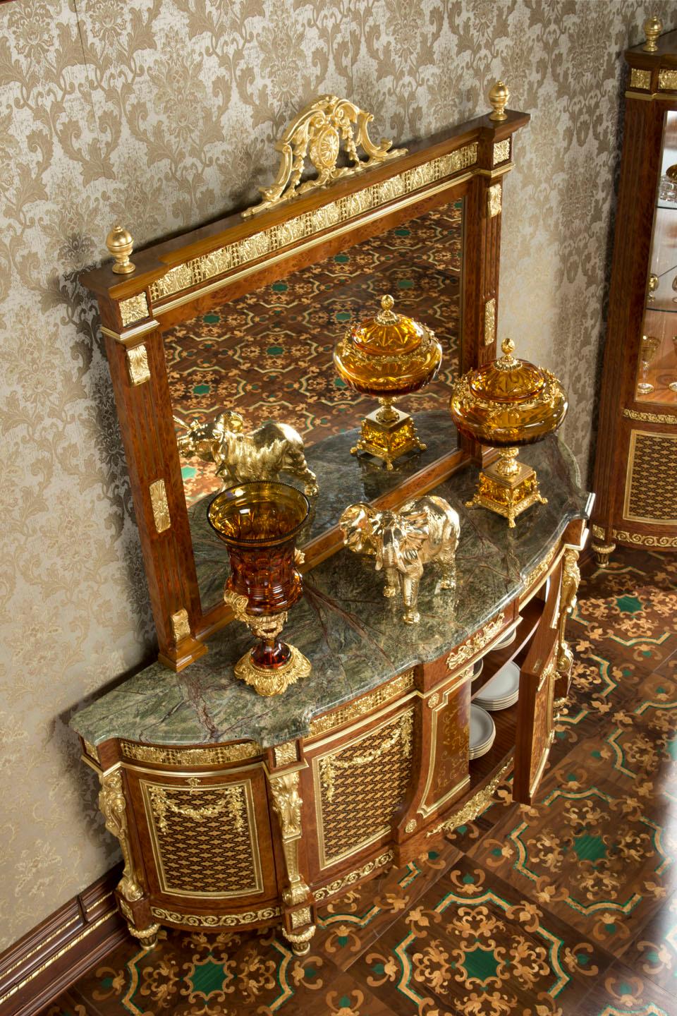 Sideboard mit Blattgold und Radica-Intarsien von Modenese Interiors im Angebot 9