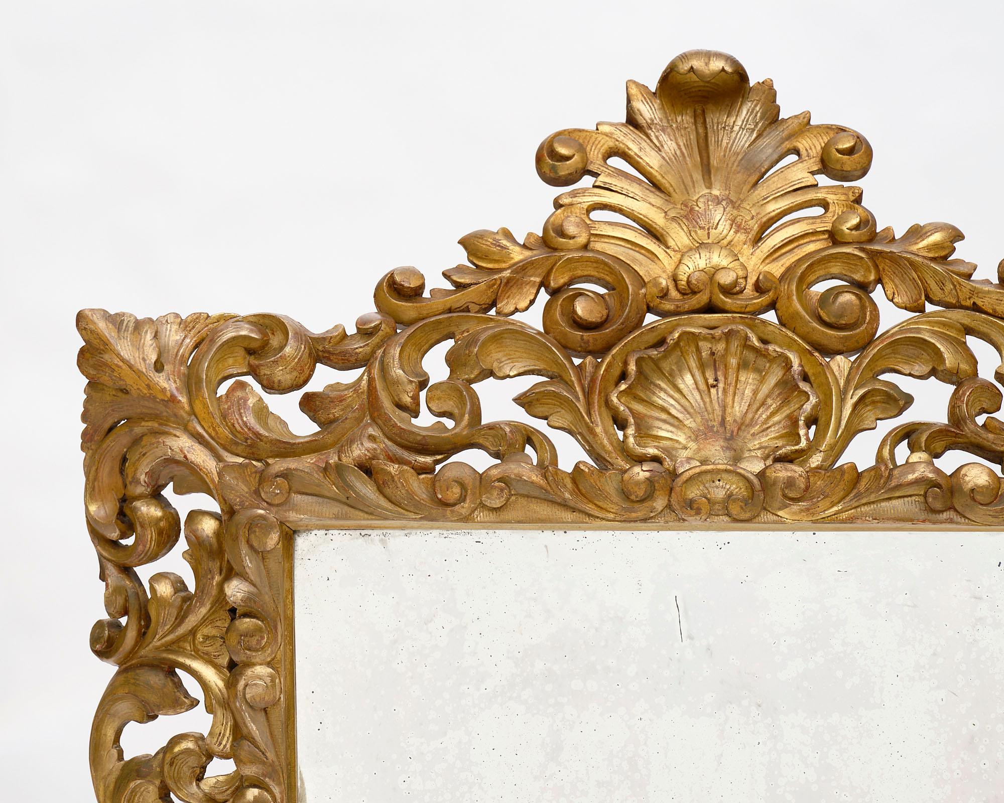 Baroque Gold Leaf Antique French Mirror