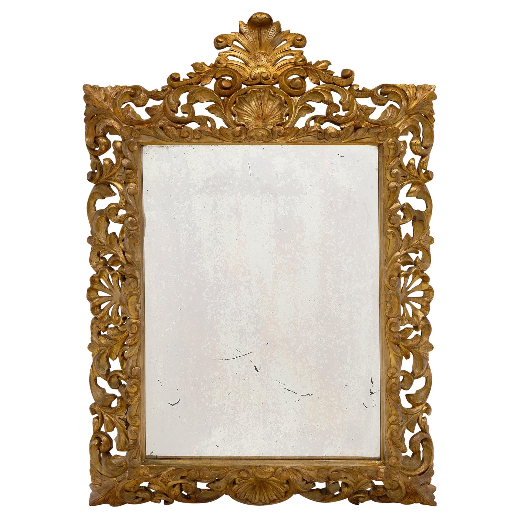 Gold Leaf Antique French Mirror