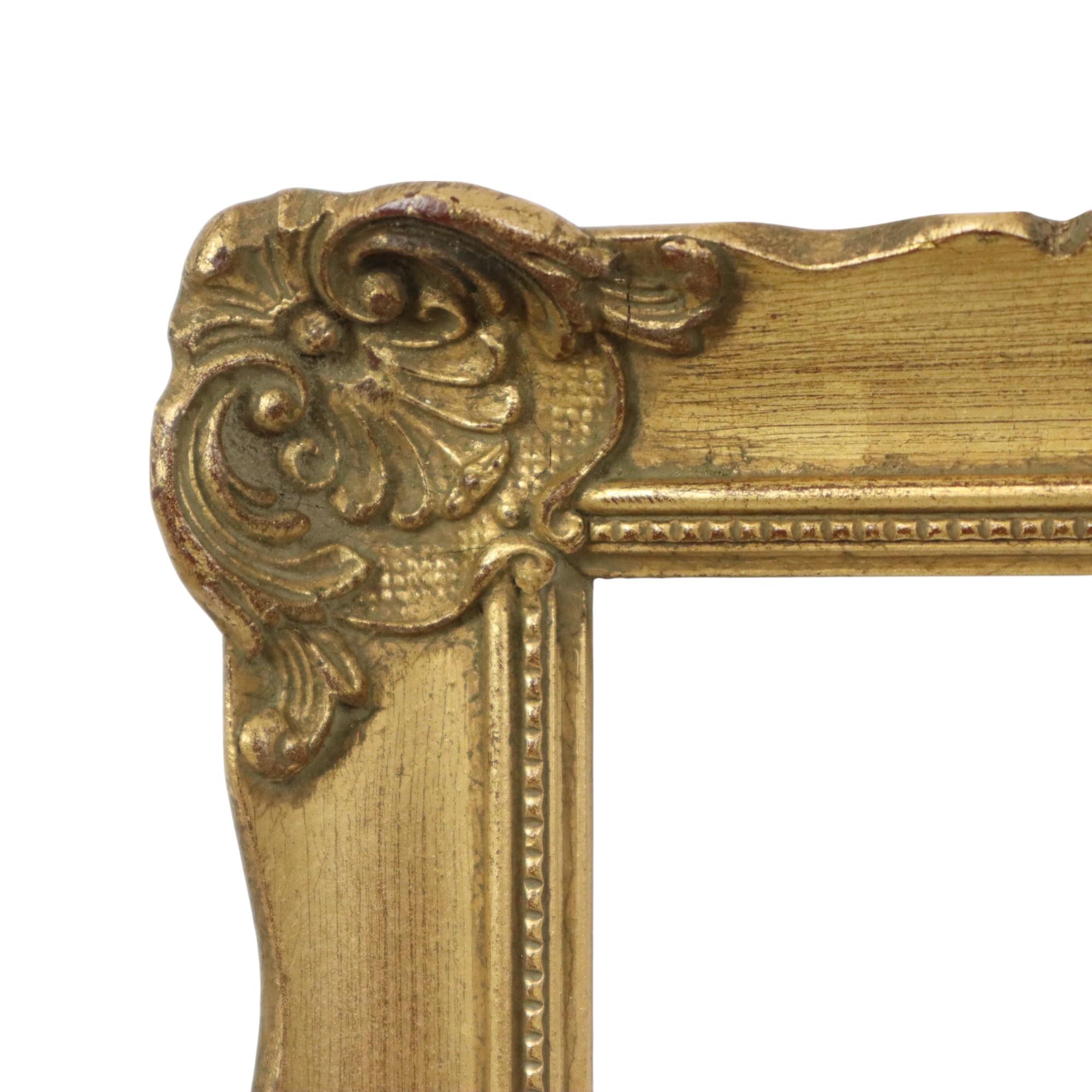 Gesso Gold Leaf Baroque Style Frame Classic Gilded Frame 43x34cm For Sale