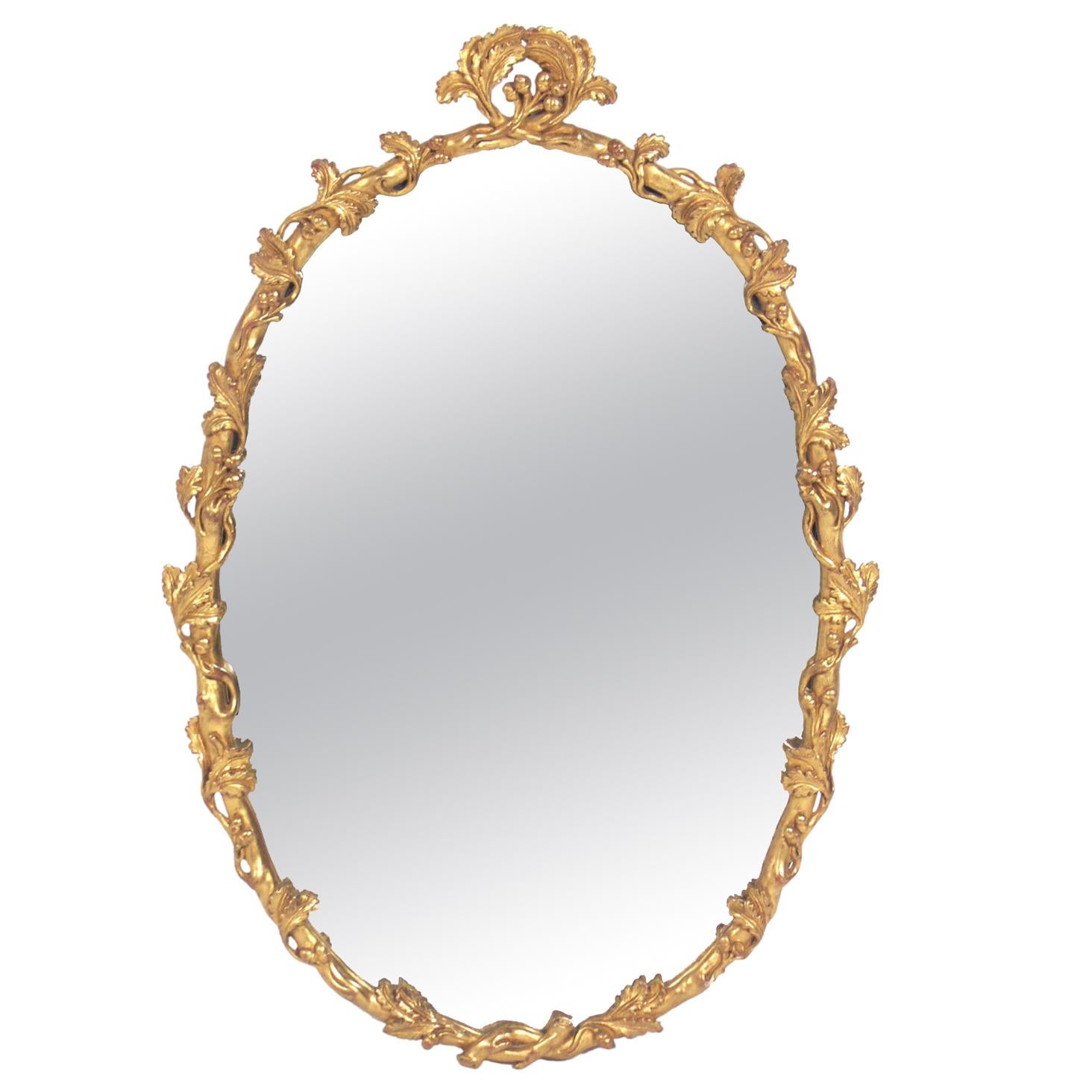 Gold Leaf Branches Mirror 