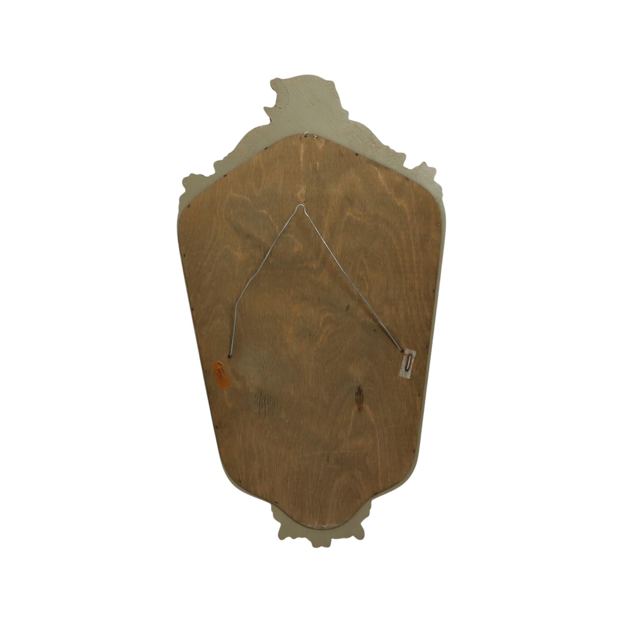 Miroir à crête doré à la feuille d'or Deknudt Facet Hollywood Regency en vente 3
