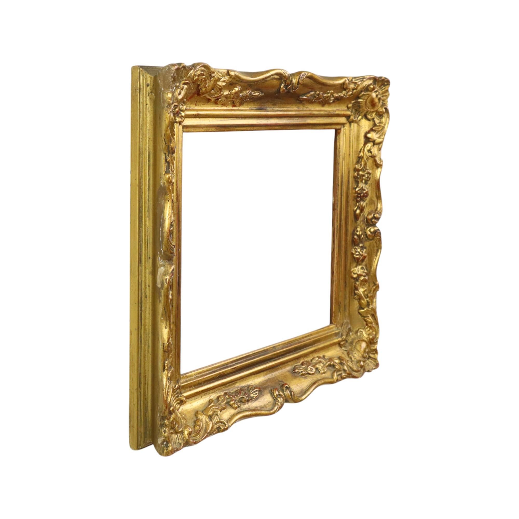 Gold Leaf Gilded Frame Baroque Style Classic 34x28cm For Sale 3