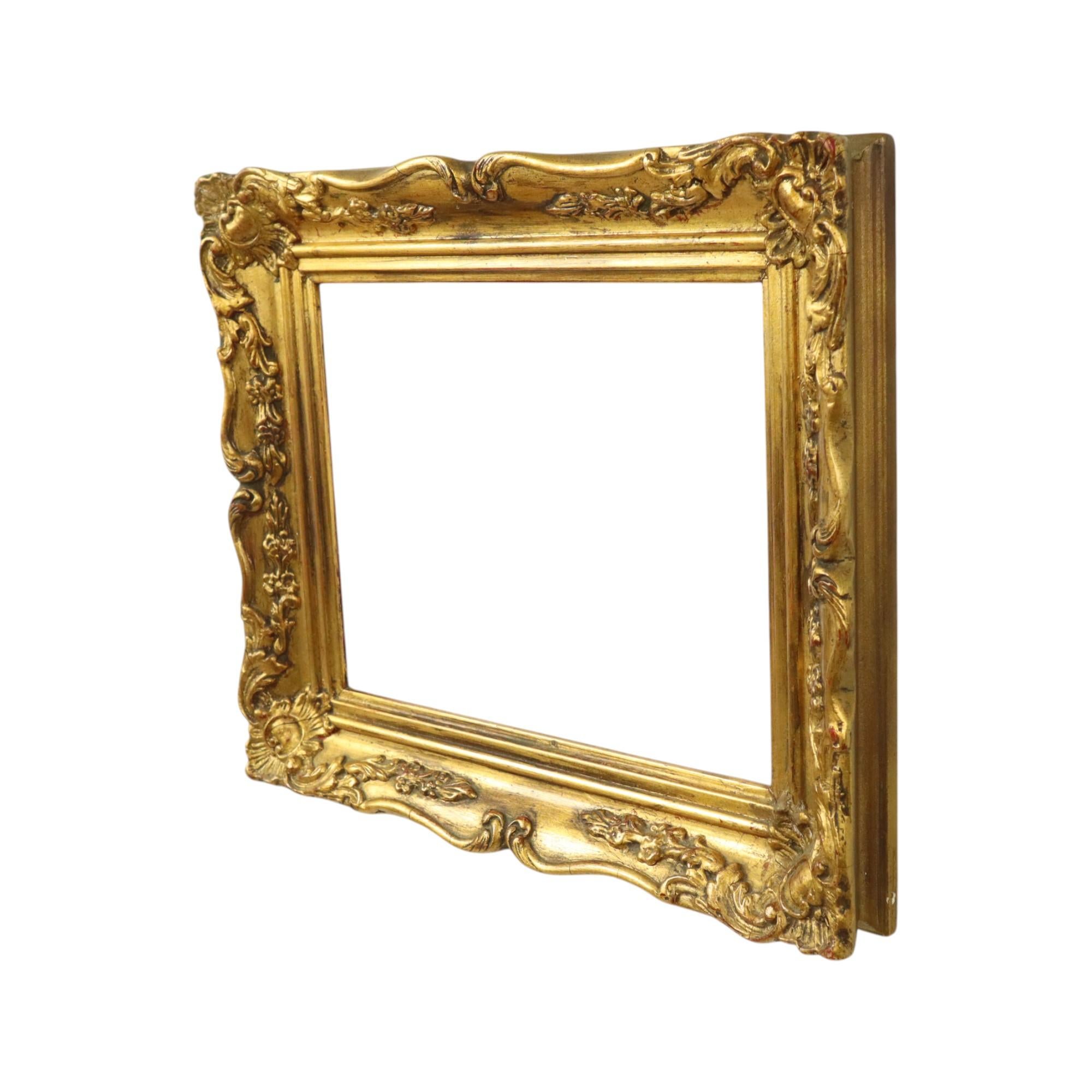 Gold Leaf Gilded Frame Baroque Style Classic 34x28cm For Sale 4
