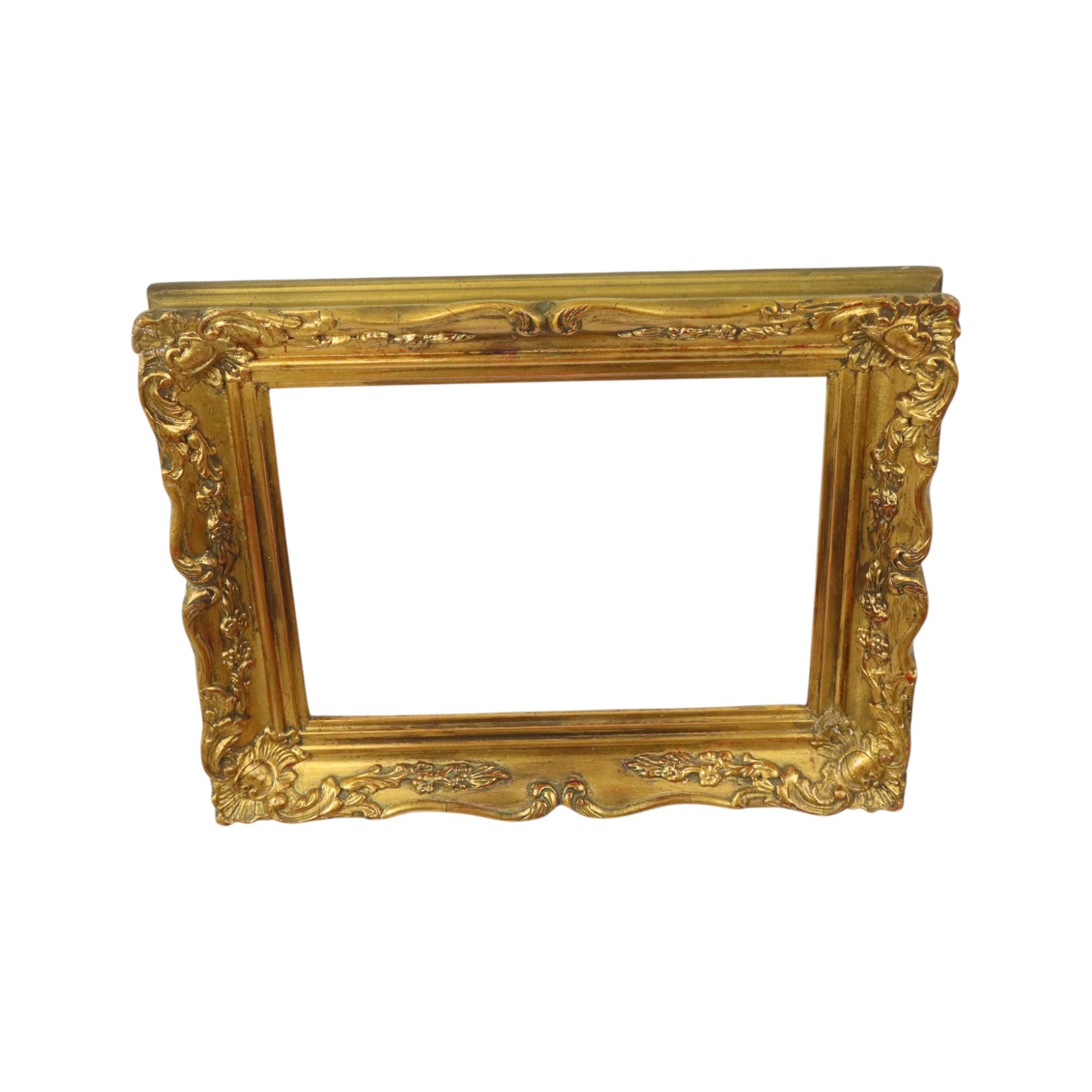 Gold Leaf Gilded Frame Baroque Style Classic 34x28cm For Sale 5