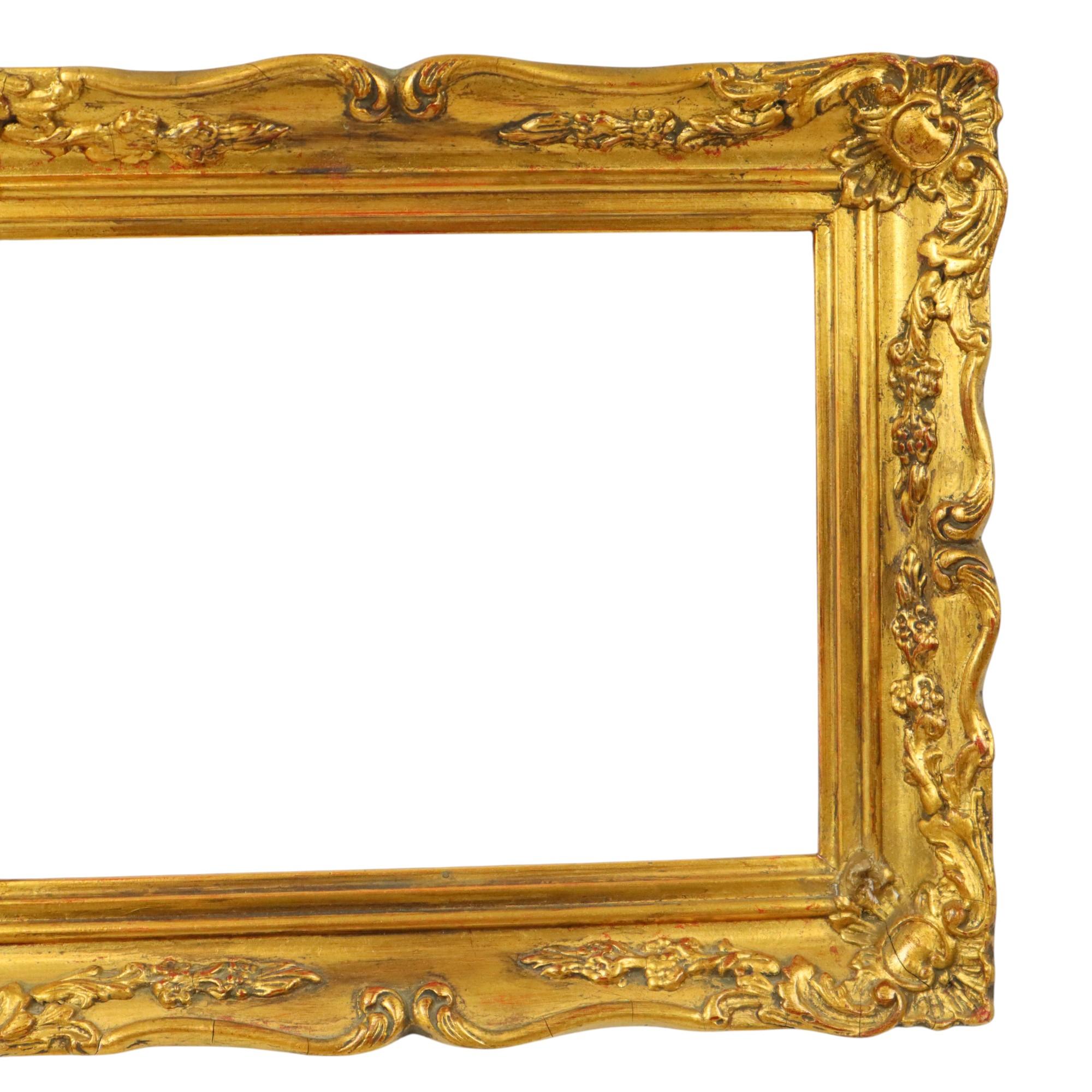 European Gold Leaf Gilded Frame Baroque Style Classic 34x28cm For Sale