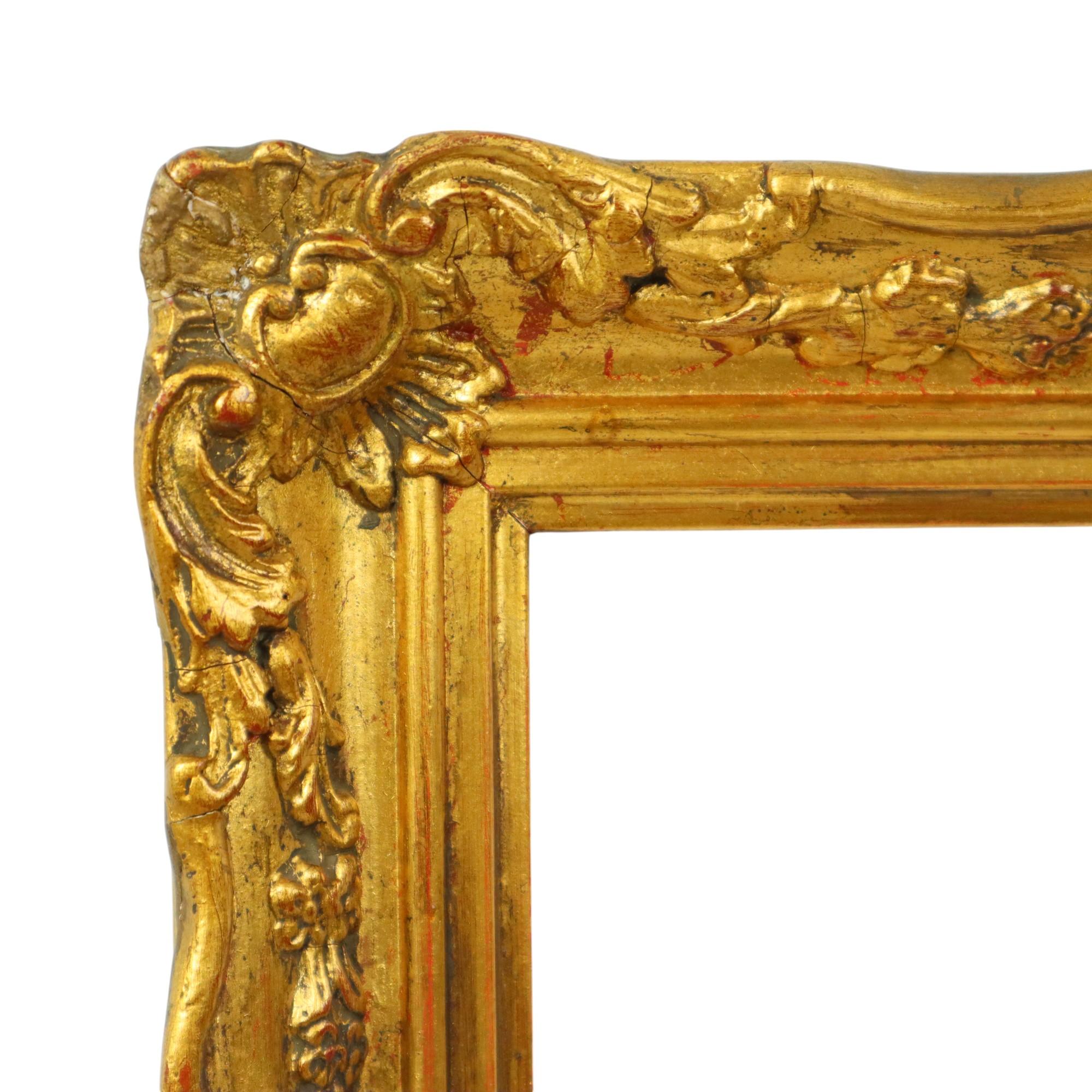 Gilt Gold Leaf Gilded Frame Baroque Style Classic 34x28cm For Sale