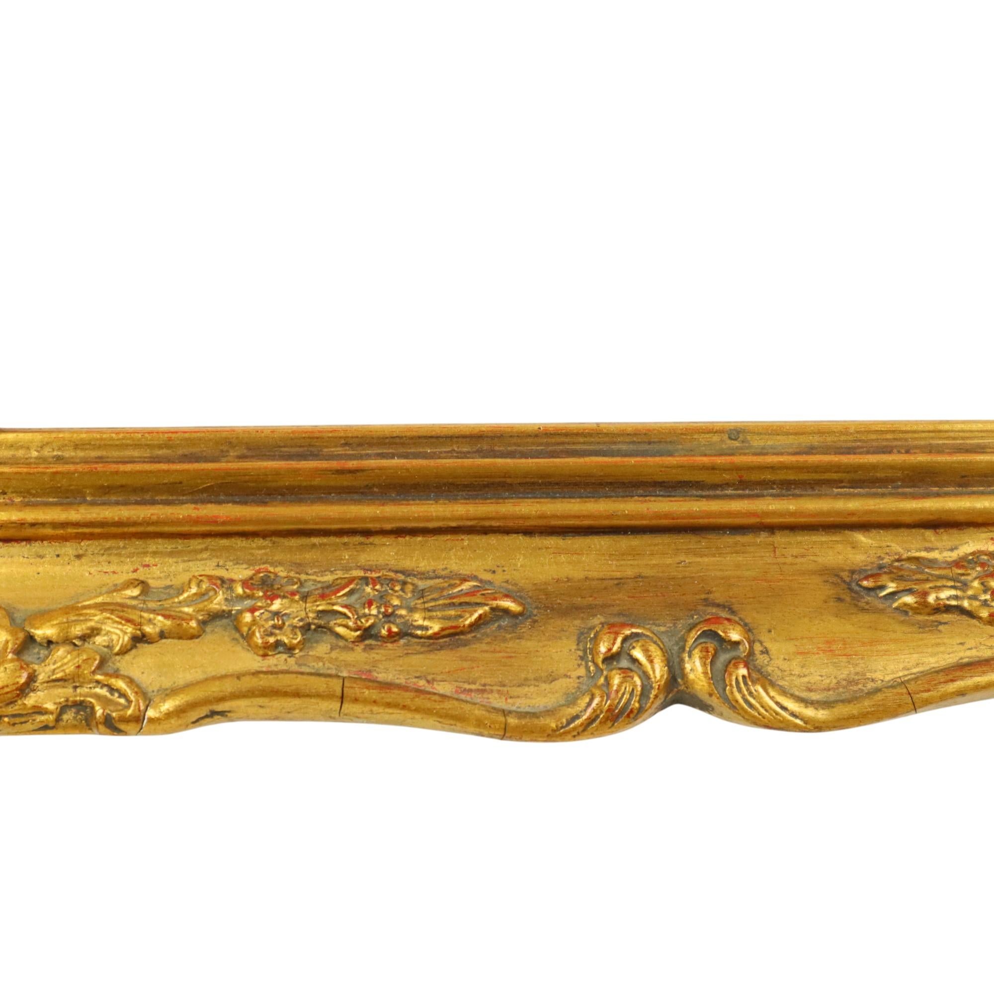 Gold Leaf Gilded Frame Baroque Style Classic 34x28cm For Sale 1