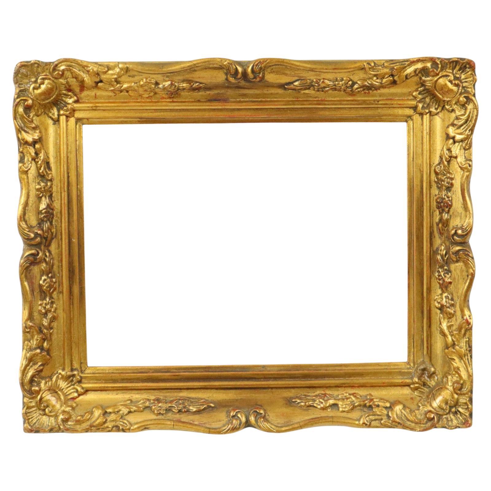 Gold Leaf Gilded Frame Baroque Style Classic 34x28cm For Sale