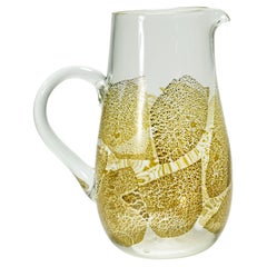 Brocca in vetro a foglia d'oro Attb. to Dan Mirer, American Studio A Art Glass 1999