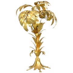 Gold Leaf Hollywood Regency Lamp by Hans Kögl