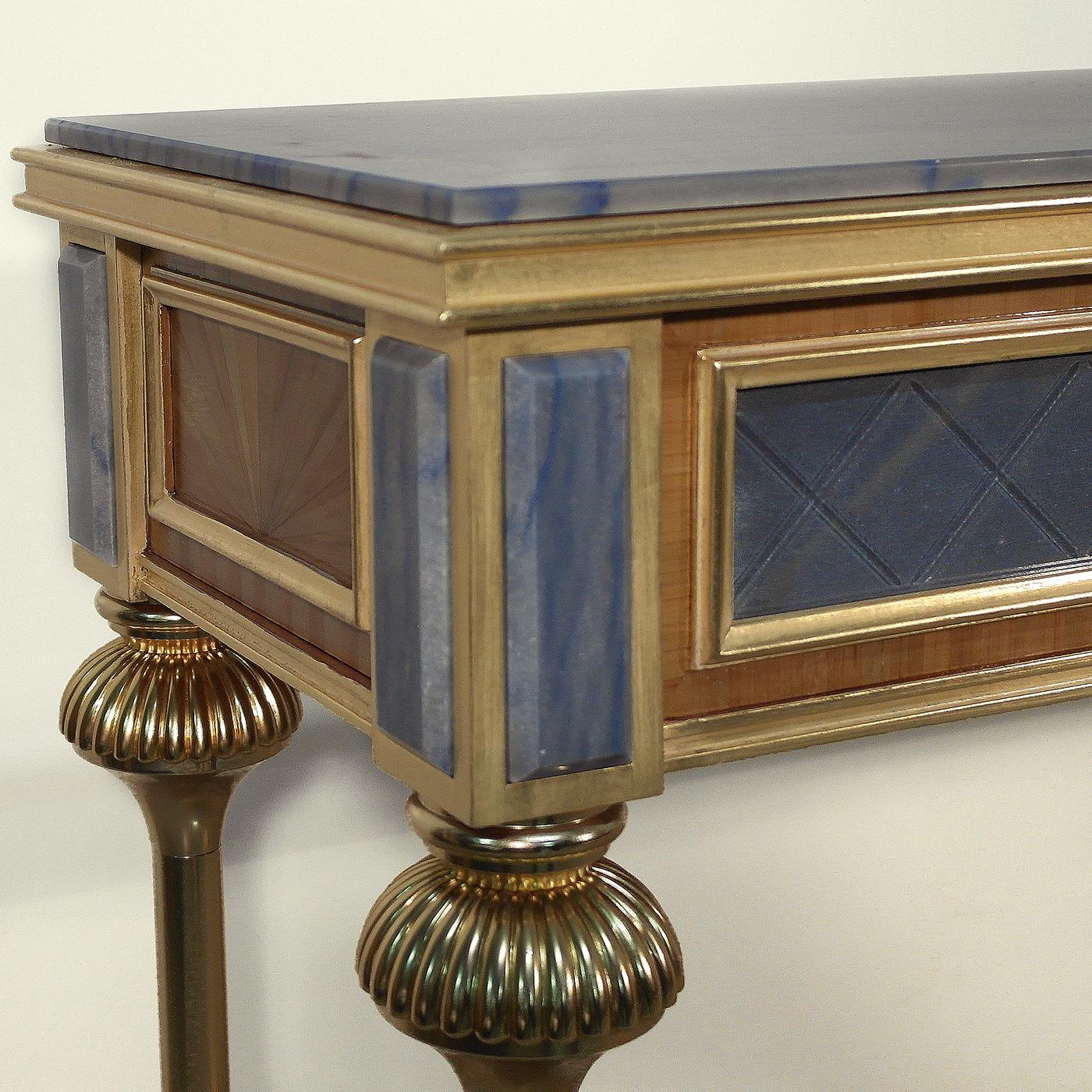 gold leaf console table