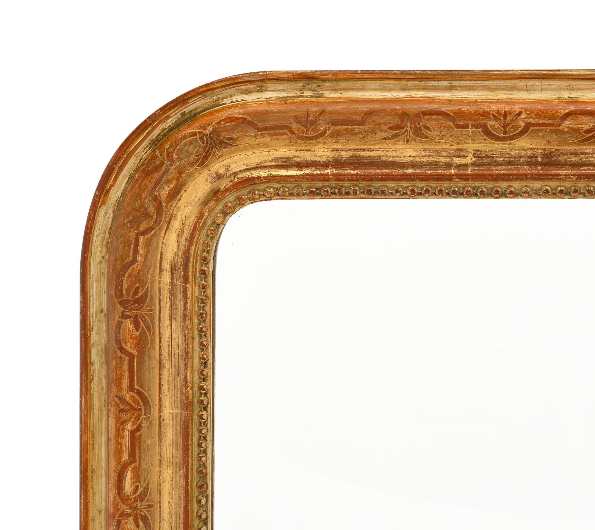 French Gold Leaf Louis Philippe Period Mirror
