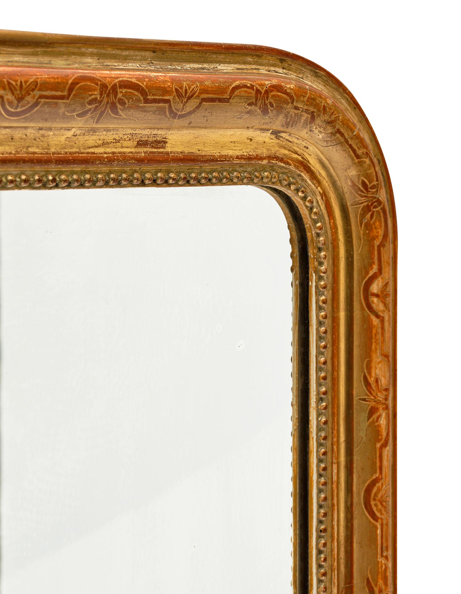 Gold Leaf Louis Philippe Period Mirror 1