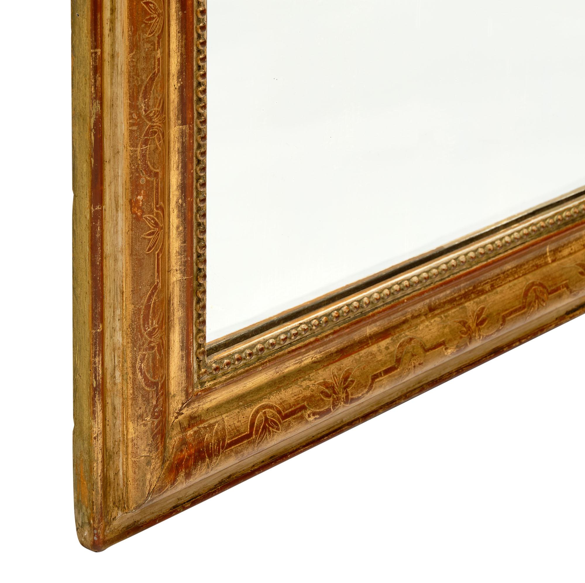 Gold Leaf Louis Philippe Period Mirror 4