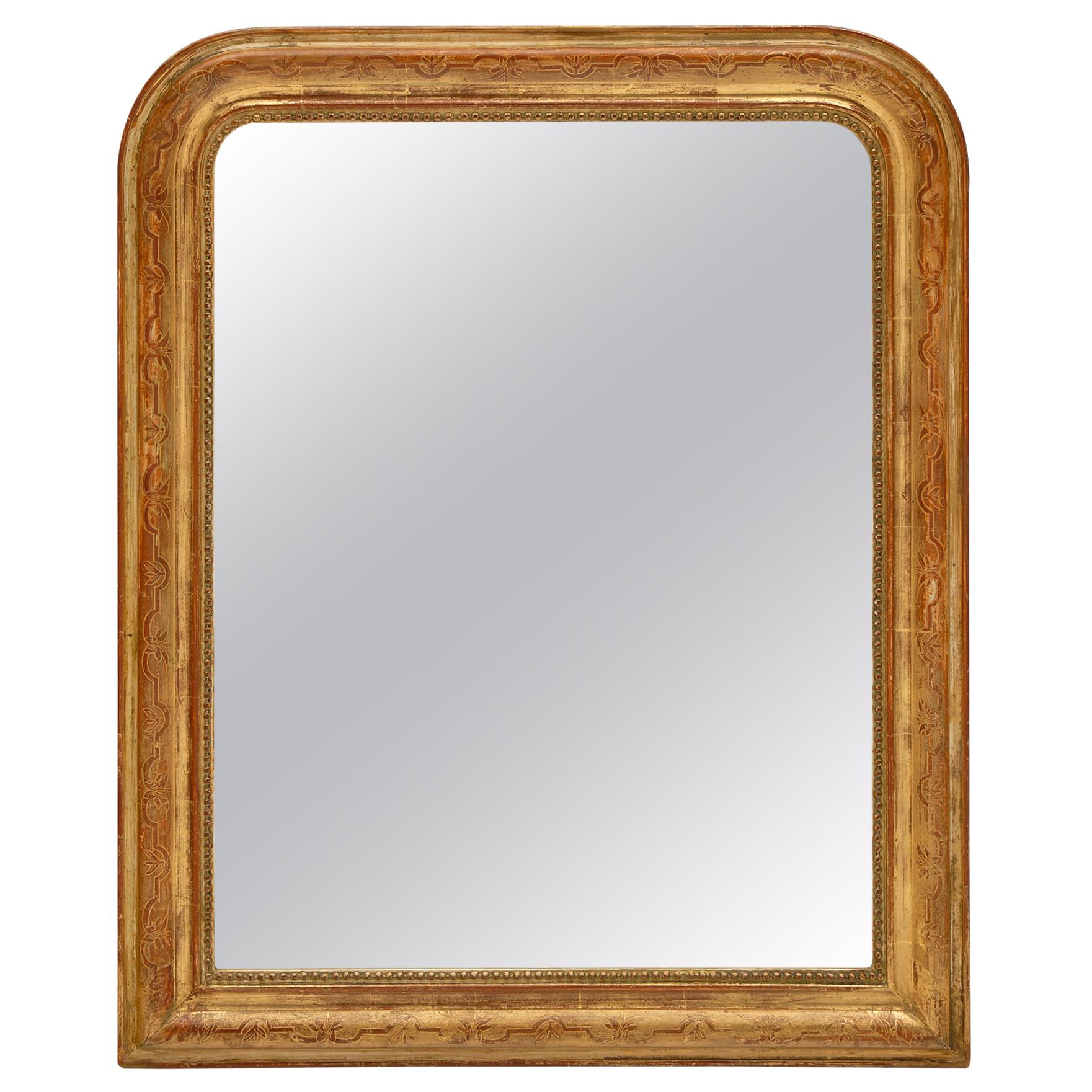 Gold Leaf Louis Philippe Period Mirror