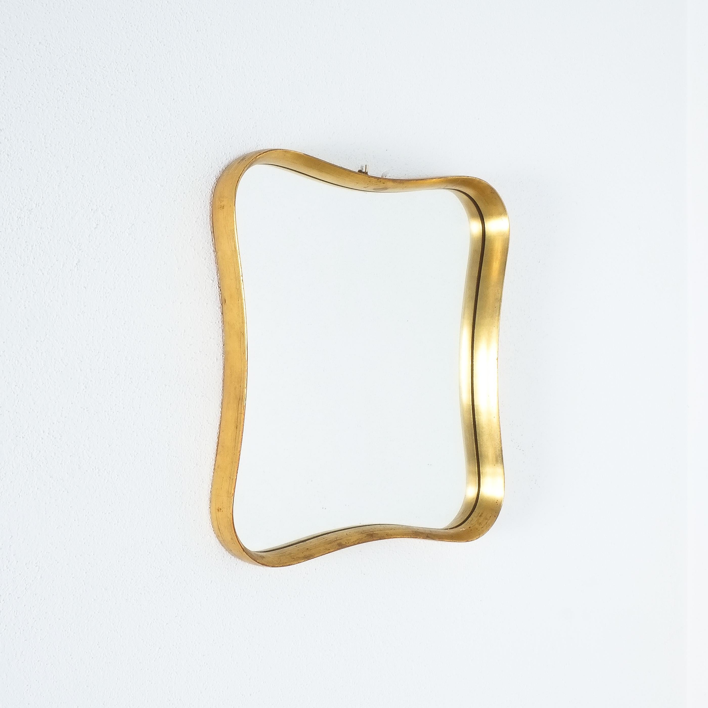 Mid-20th Century Gold Leaf Mirror Classical Shape, Midcentury, France For Sale
