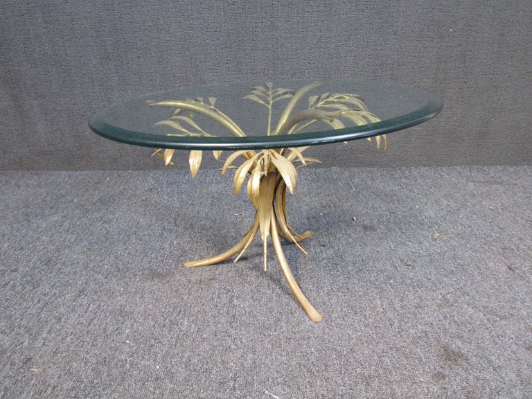 Gold Leaf Palm Tree Side Table For Sale at 1stDibs palm tree coffee
