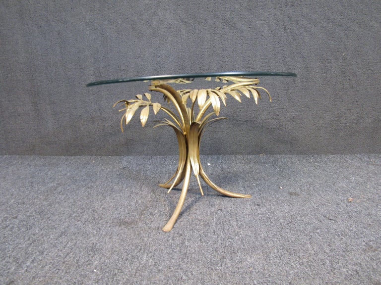 Gold Leaf Palm Tree Side Table For Sale at 1stDibs palm tree coffee