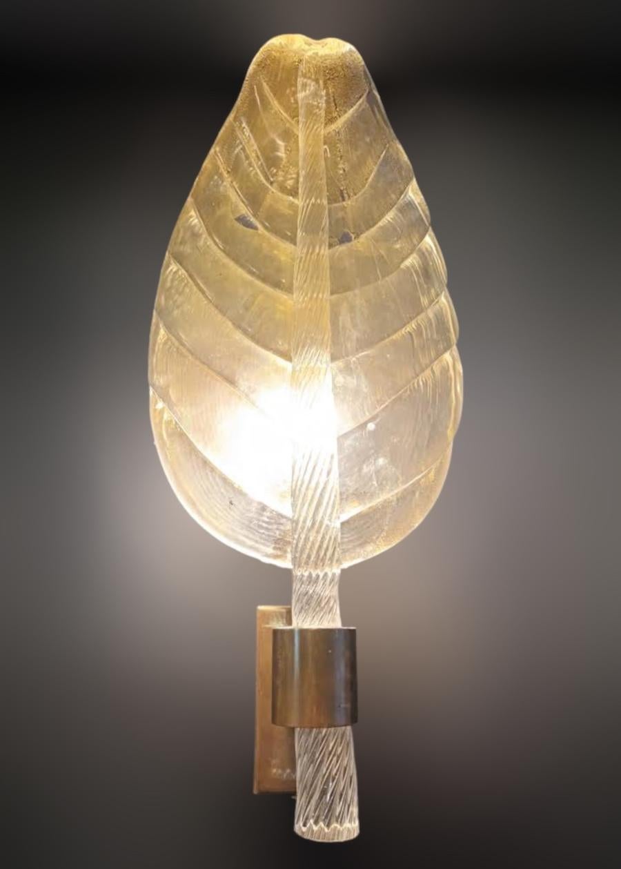 20th Century Gold Leaf Sconce by Barovier e Toso, 30 Available For Sale