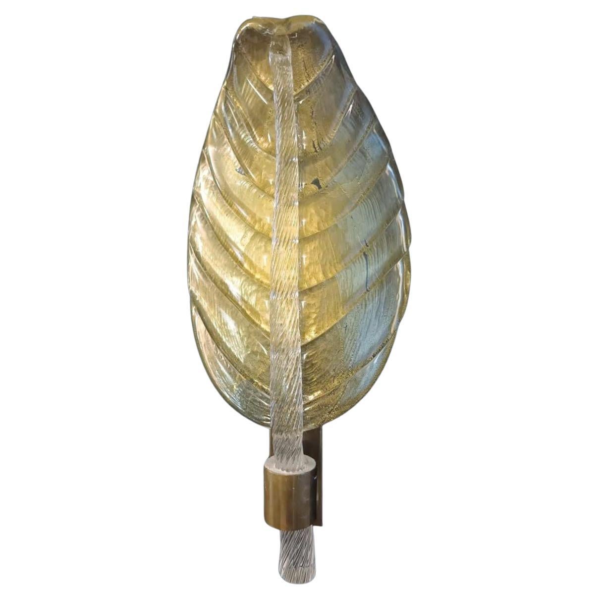 Gold Leaf Sconce by Barovier e Toso, 30 Available For Sale