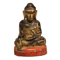 Gold Leaf Sitting Monk