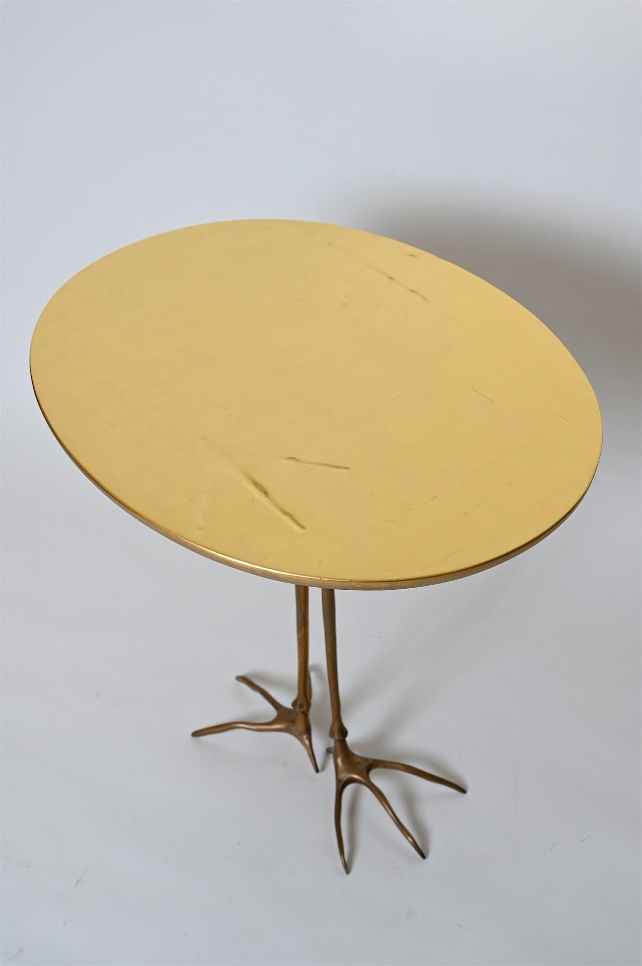 Italian Gold Leaf 'Traccia' Table by Meret Oppenheim
