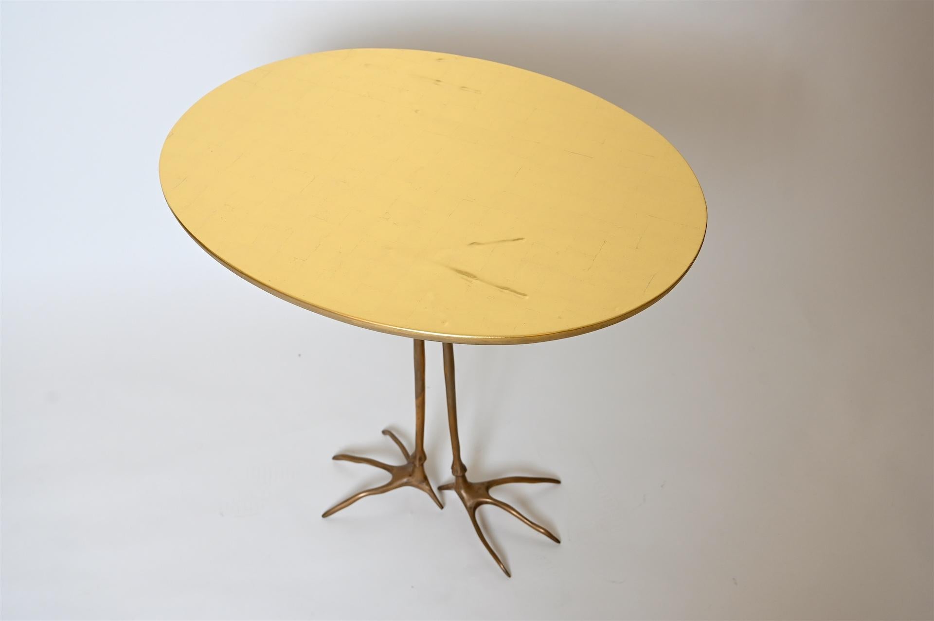 Late 20th Century Gold Leaf 'Traccia' Table by Meret Oppenheim