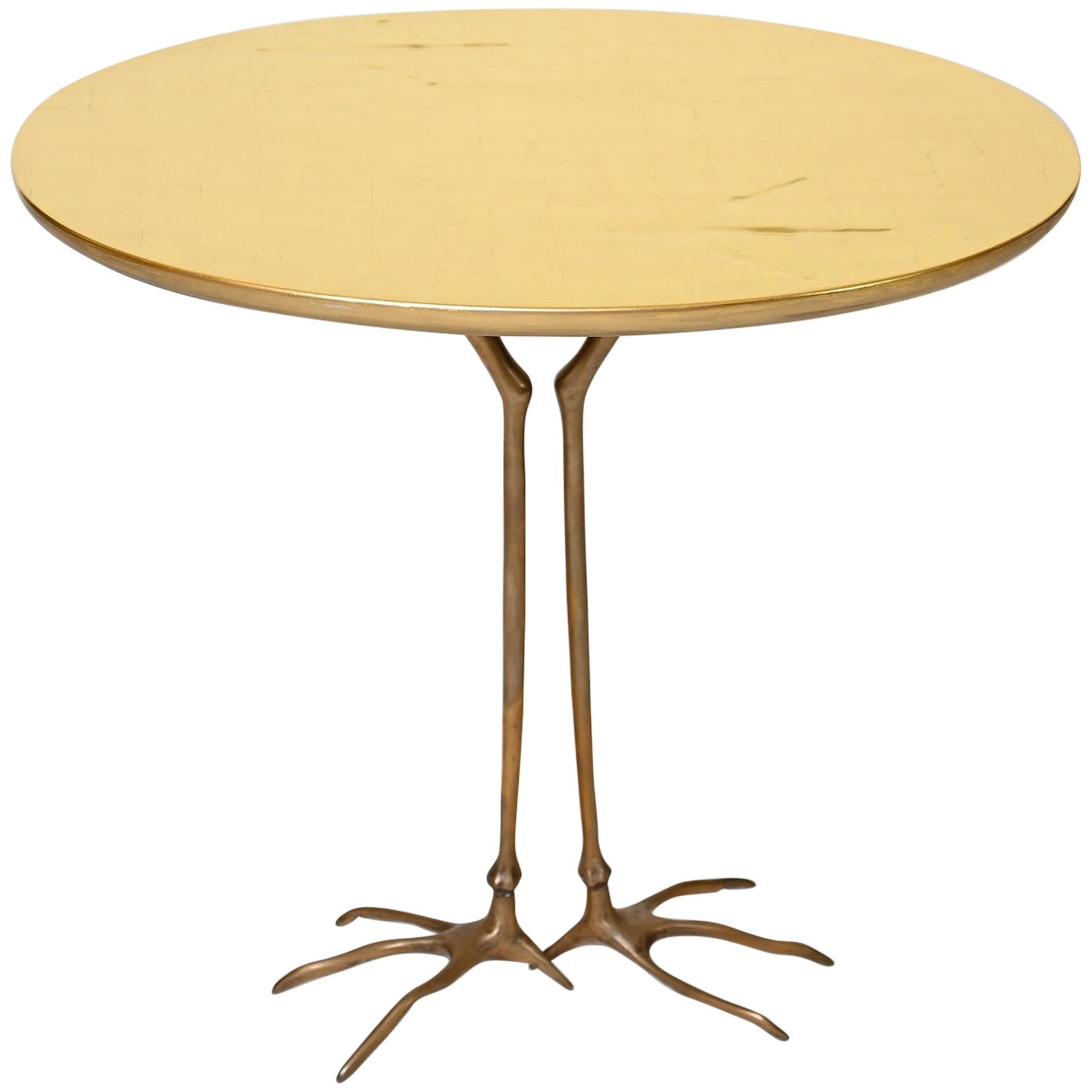 Gold Leaf 'Traccia' Table by Meret Oppenheim