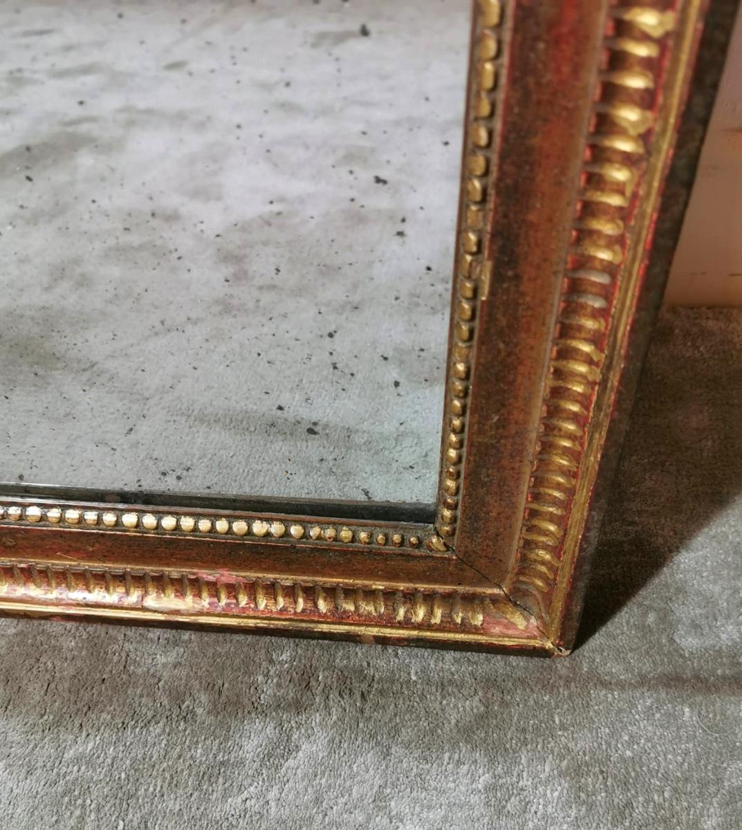 Louis XVI French Gold Leaf Wood Mirror 1750 8