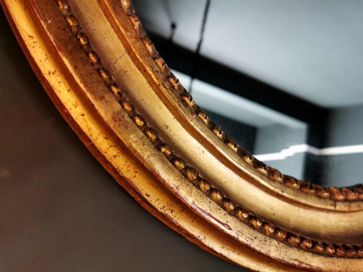 Louis XVI French Gold Leaf Wood Mirror 10