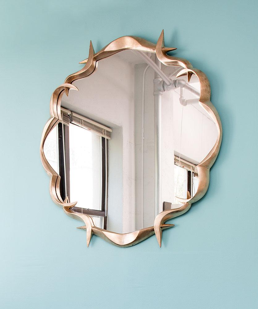 Specchio in bronzo dorato di Anasthasia Millot In condizioni ottime in vendita a New York, NY
