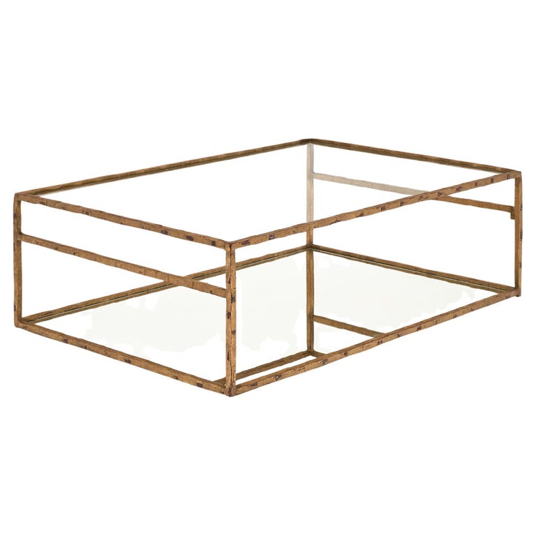 Gold Leafed Coffee Table For Sale at 1stDibs